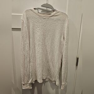 Ultimate Thermal Long Sleeve Waffle Crewneck Shirt Men’s Large Off-White